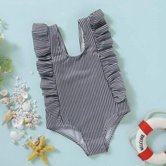 Younger Tree Infant Baby Swimsuit Black and White - Picture 6 of 6